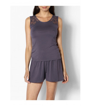 Two-piece sleeveless top and shorts nightset 