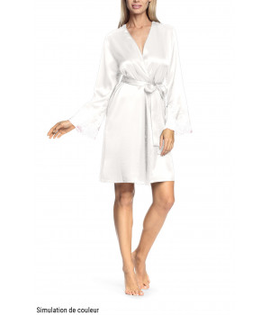 Robe with long, lace-trimmed sleeves - Eternal Glam