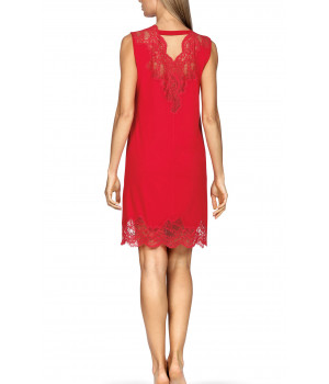 Sleeveless knee-length nightdress with floral lace. Coemi-lingerie
