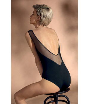 Sleeveless bodysuit with V-shaped neckline and backline. Coemi-lingerie