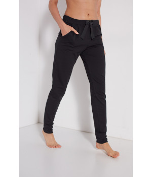 Cotton loungewear joggers with elasticated waist tie