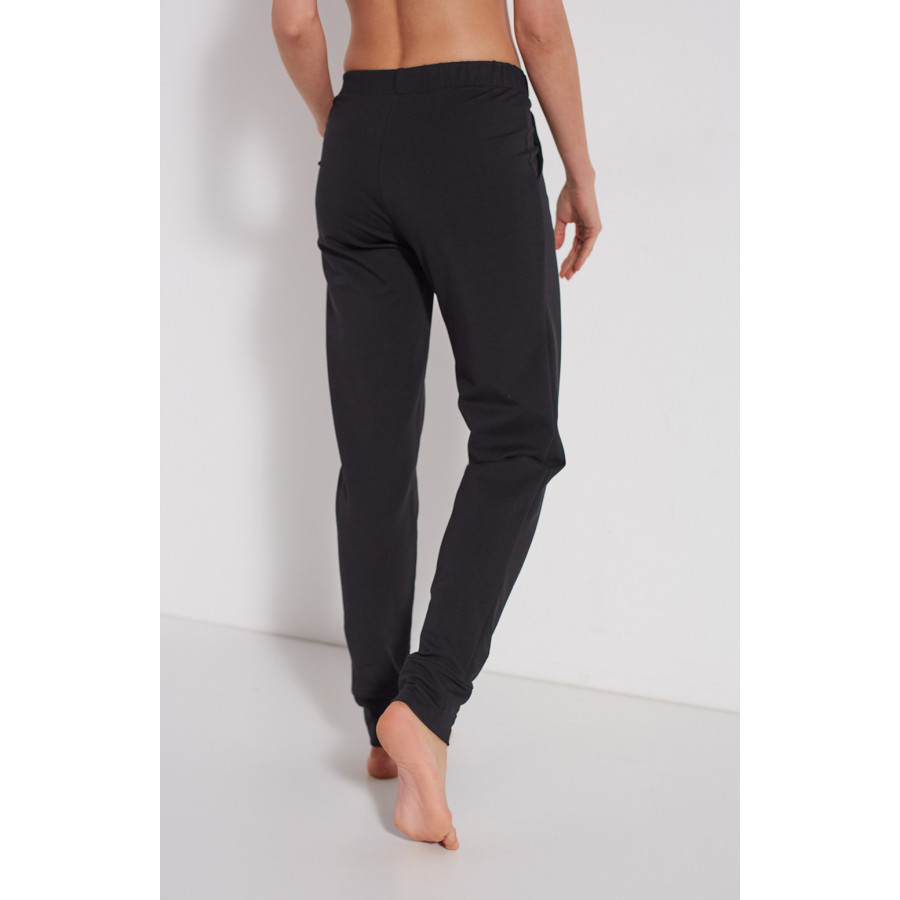 Cotton loungewear joggers with elasticated waist tie - Coemi-Lingerie