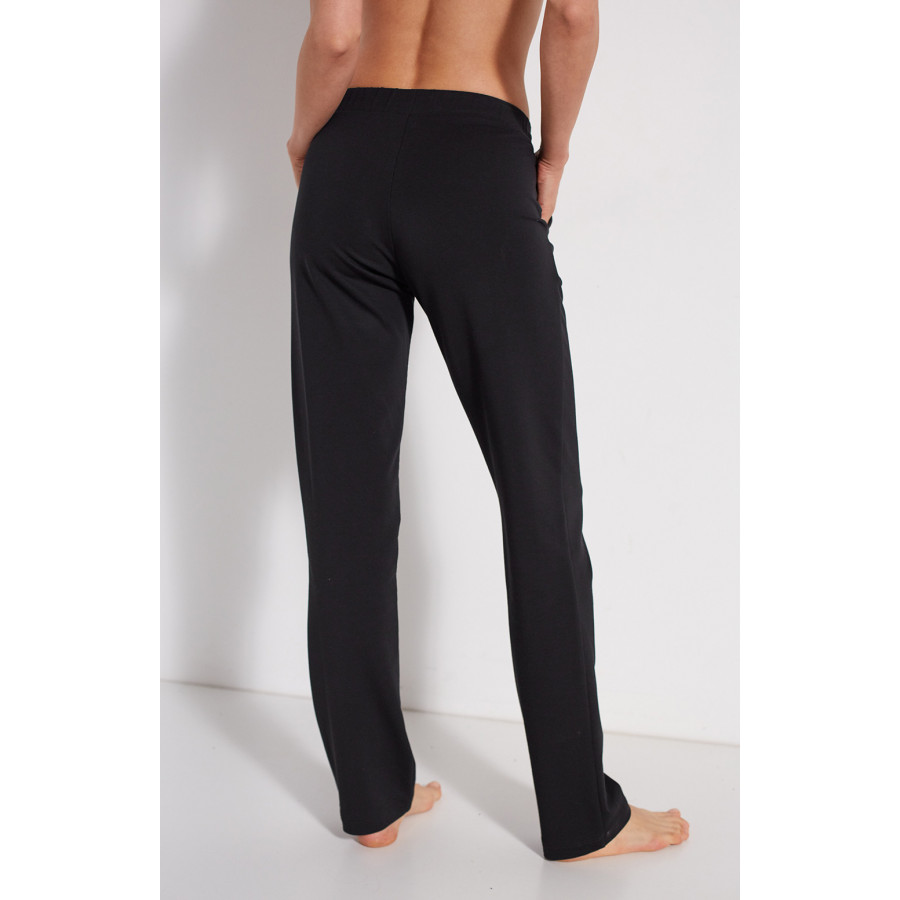Straight-cut cotton loungewear joggers with wide ankles and elasticated  waist