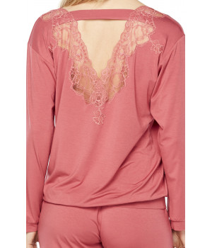 Micromodal and lace pyjamas with a slightly baggy top - Coemi-Lingerie
