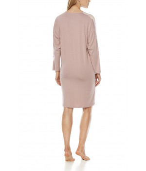 Tunic-style nightdress/lounge robe with long batwing sleeves - Coemi-Lingerie