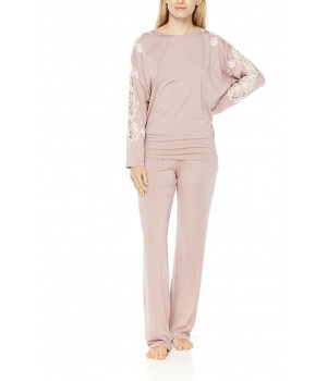 Pyjamas/loungewear with long, loose-fitting batwing sleeves - Coemi-Lingerie