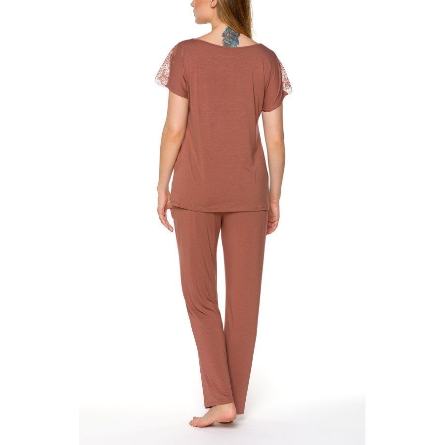 Ekouaer Pyjama Femme Été 2 Pièces - Short Avec Poches Et Haut Manches Courtes