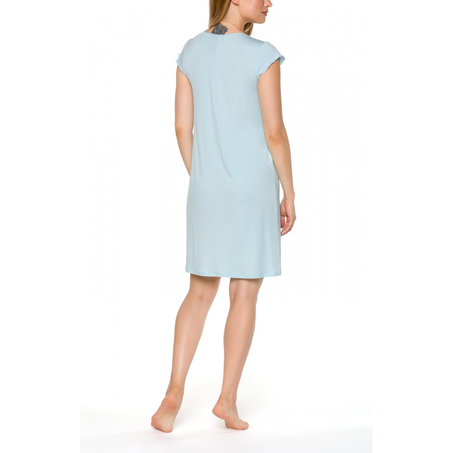 Chemise de nuit / robe d'intérieur courte manches courtes amples - Coemi-lingerie