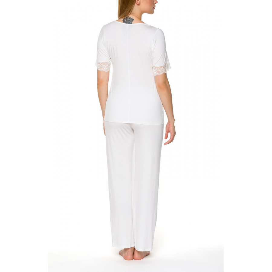 Pyjamas/loungewear with T-shirt-style top and straight-cut bottoms - Coemi-lingerie