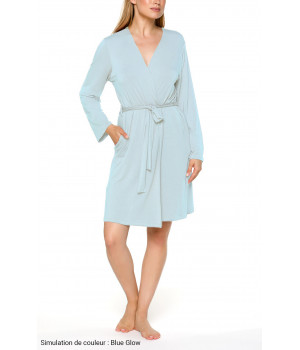 Classic short fitted dressing gown with long sleeves Different colours.
