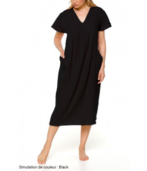 Chemise de nuit / robe d’intérieur ample et évasée manches courtes et évasées - Coemi-lingerie