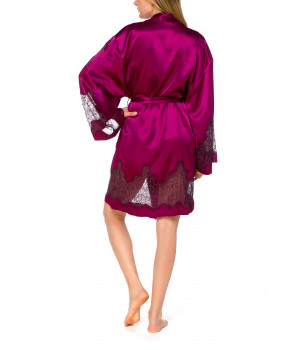 Kimono aus Satin und Spitze mit langen, weiten Ärmeln - Coemi-lingerie