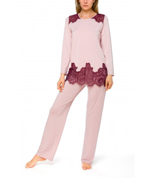 Zweiteiliger Pyjama aus Micromodal, Elasthan und Spitze - Coemi-lingerie