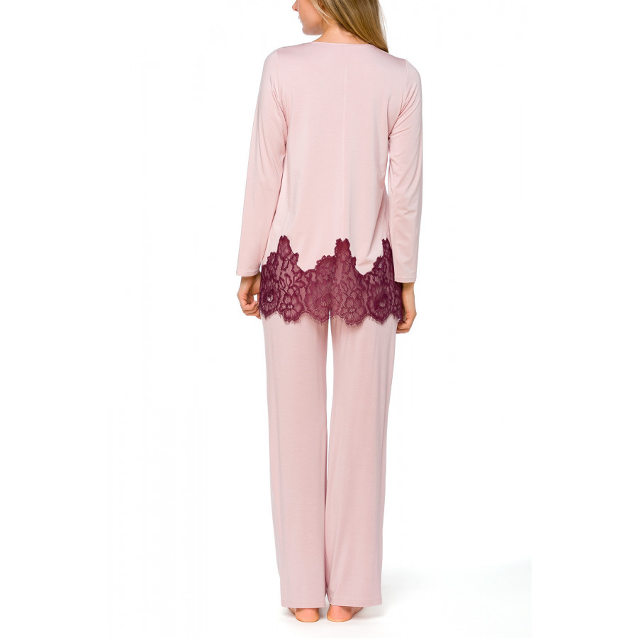2-piece pyjama set in micromodal, elastane and lace - Coemi-lingerie
