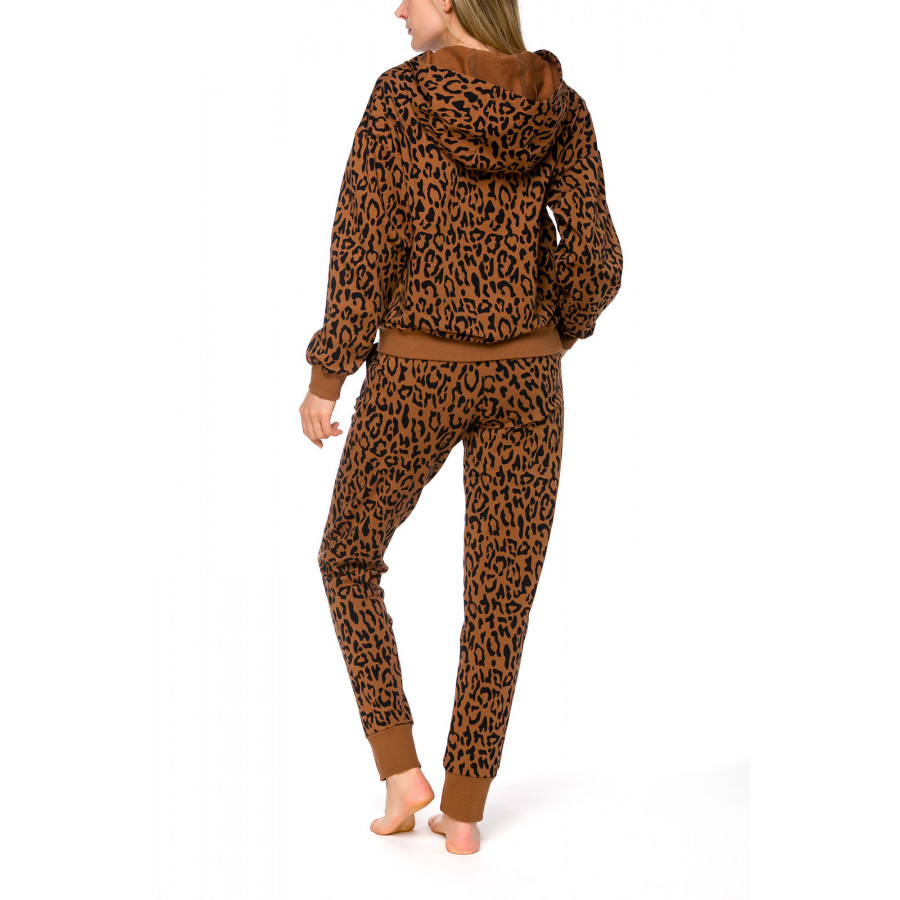 Weiter, warmer Hoodie mit Leopardenmuster oder in Schwarz- Coemi-lingerie
