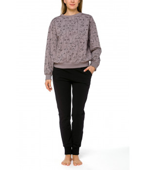 Komfortables Sweatshirt mit Rundhalsausschnitt, bedruckt oder einfarbig
