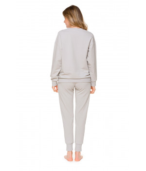 Soft and comfortable, light grey cotton lounge bottoms - Coemi-Loungewear