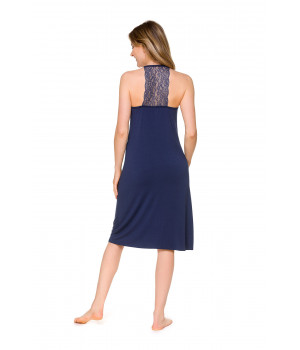 Sleeveless nightdress with a low neck and pretty back in a choice of two lengths - Coemi-lingerie
