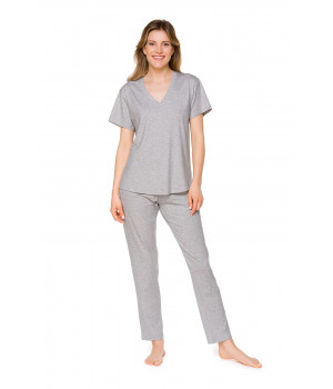 Straight-cut, flowing lounge bottoms in supple Tencel® fabric with a wide fitted waistband - Coemi-loungewear
