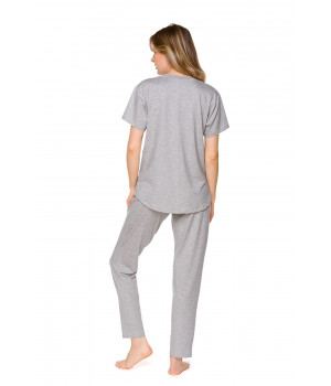 Gerade, fließende Hose aus Tencel® mit breitem Taillenbund - Coemi-loungewear
