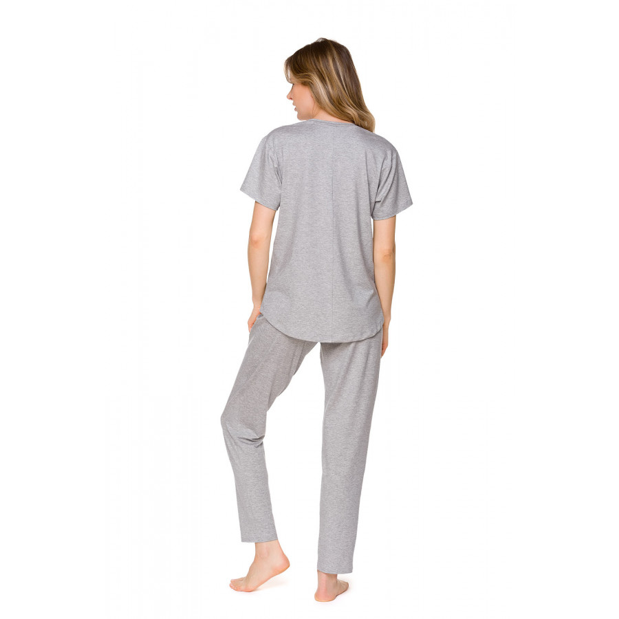 Gerade, fließende Hose aus Tencel® mit breitem Taillenbund - Coemi-loungewear