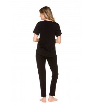 Bas de pantalon fluide et droit en Tencel® large ceinture intégrée à la taille - Coemi-loungewear
