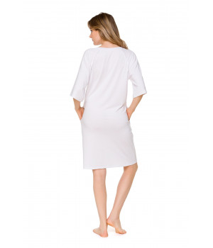 Hauskleid im Tunika-Stil aus Tencel® mit kurzen Ärmeln und Rundhalsausschnitt - Coemi-lingerie