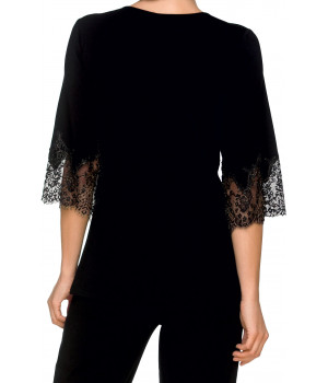 Pyjamas consisting of a top with three-quarter-length sleeves and lace - Coemi-lingerie