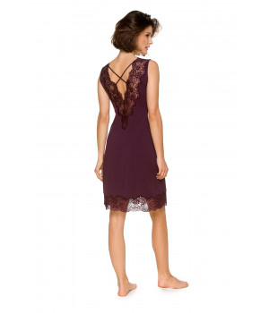 Elegant, sleeveless, micromodal and lace nightdress   - Coemi-lingerie