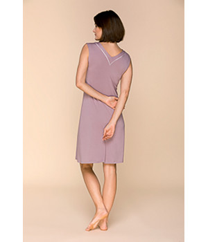 Kleidsames, anliegendes ärmelloses Nachthemd mit V-Ausschnitt und Paspel - Coemi-lingerie