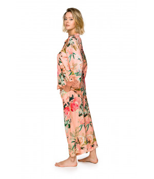 Weiter, bequemer zweiteiliger Pyjama mit Blumenprint und Spitzenbündchen - Coemi-lingerie
