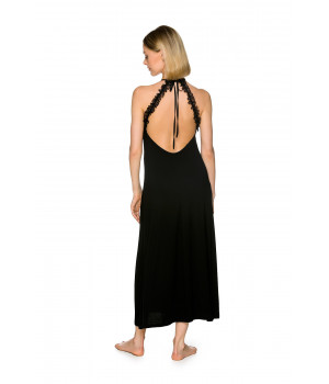 Gorgeous maxi nightdress with a halter-neck and lace straps at the back - Coemi-lingerie