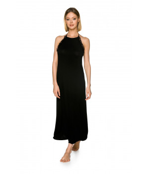 Gorgeous maxi nightdress with a halter-neck and lace straps at the back